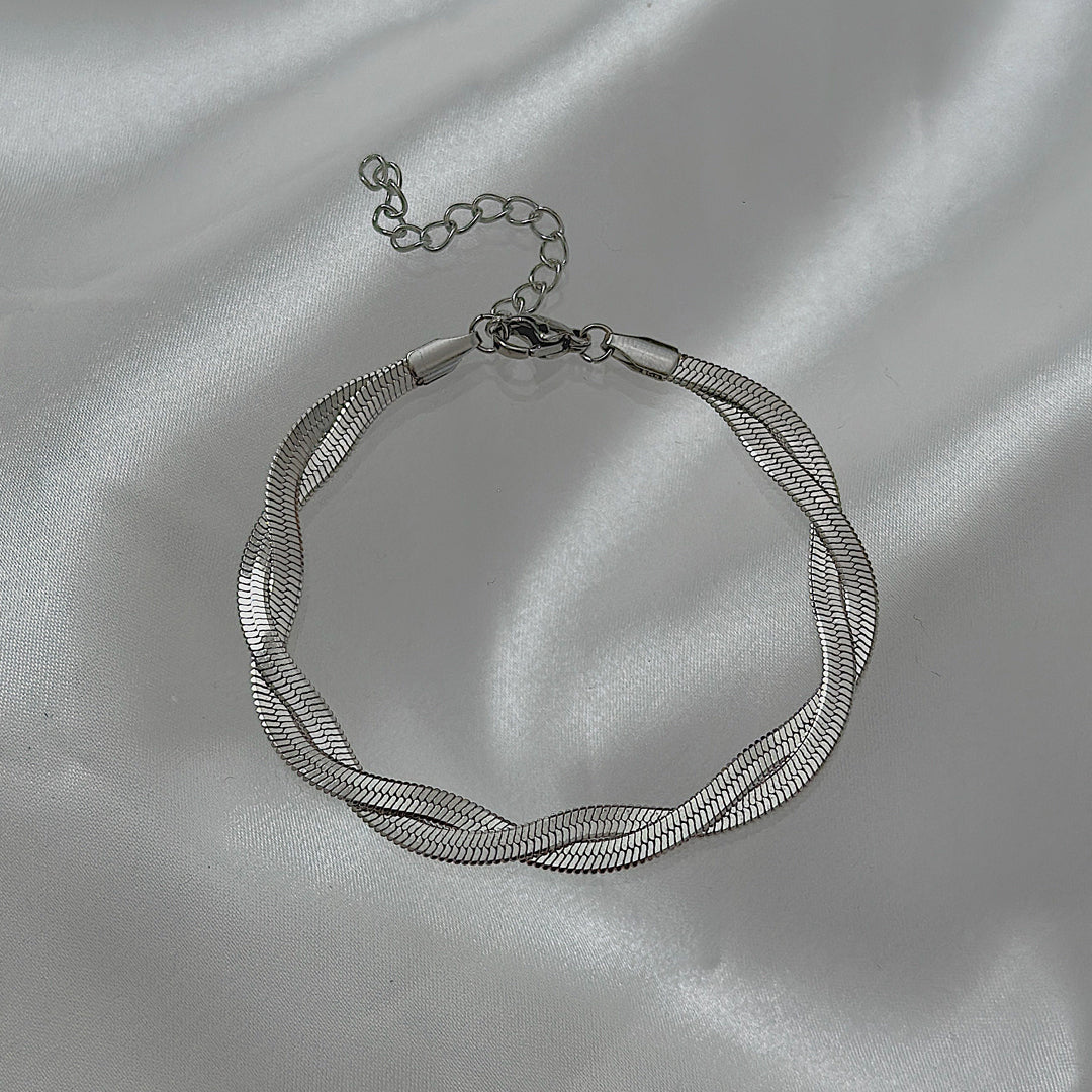 HALO. Silver Twist Chain Bracelet