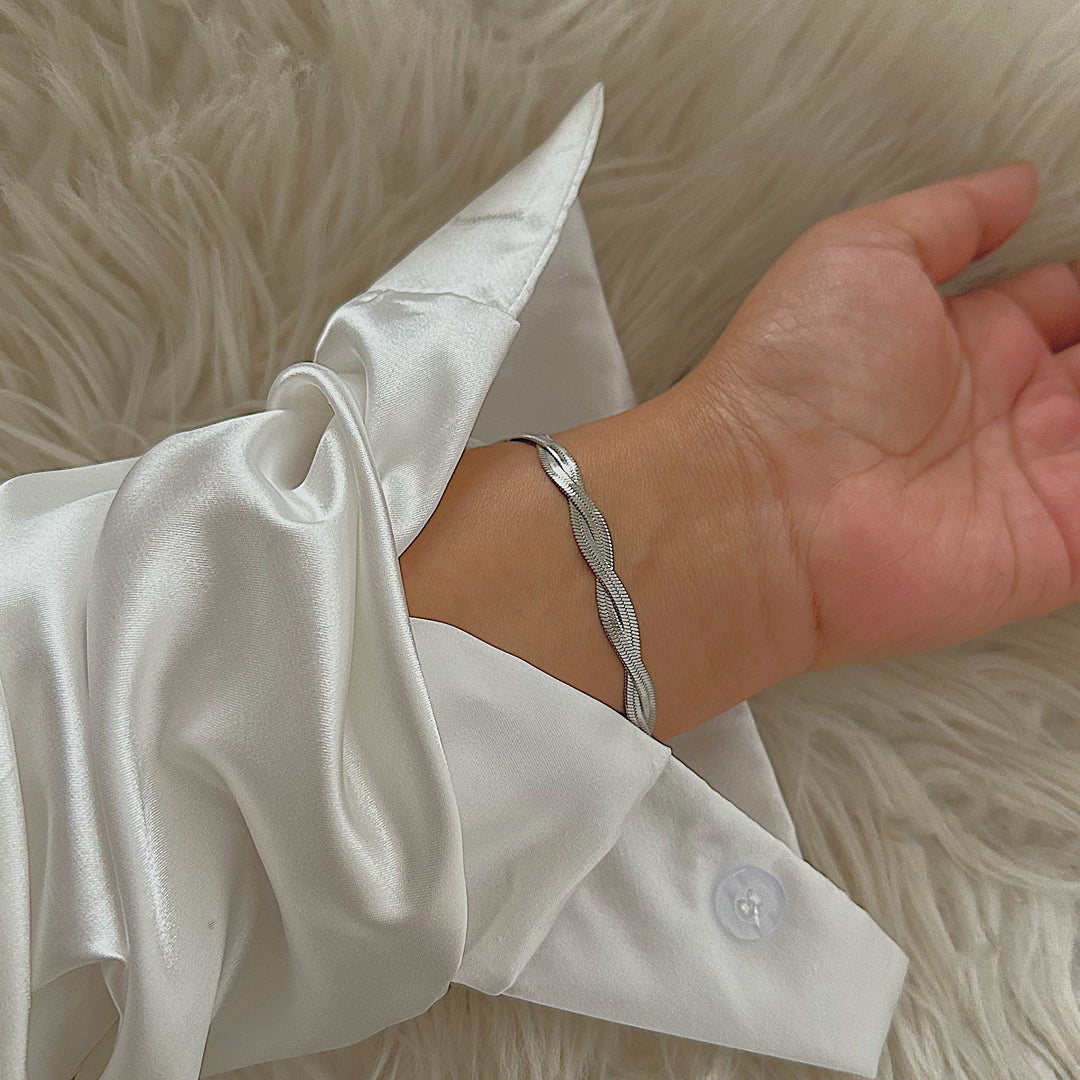 HALO. Silver Twist Chain Bracelet