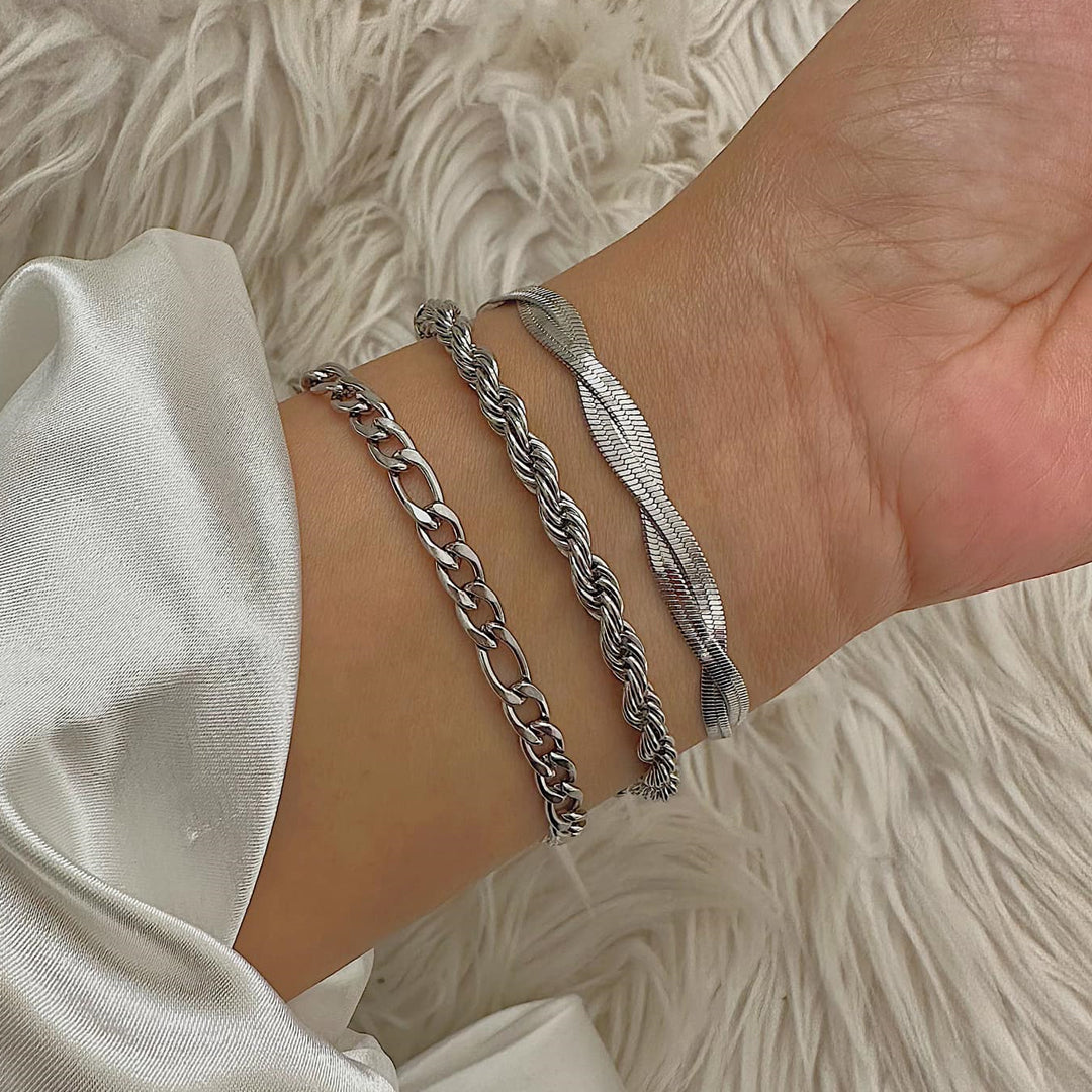 HALO. Silver Twist Chain Bracelet