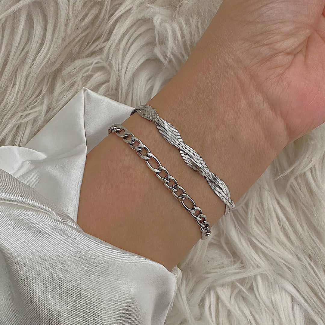 HALO. Silver Twist Chain Bracelet