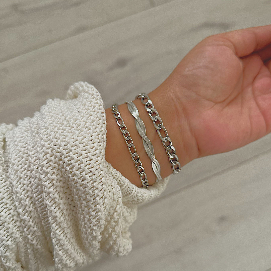 HALO. Silver Twist Chain Bracelet
