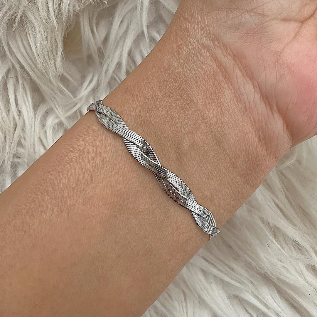HALO. Silver Twist Chain Bracelet