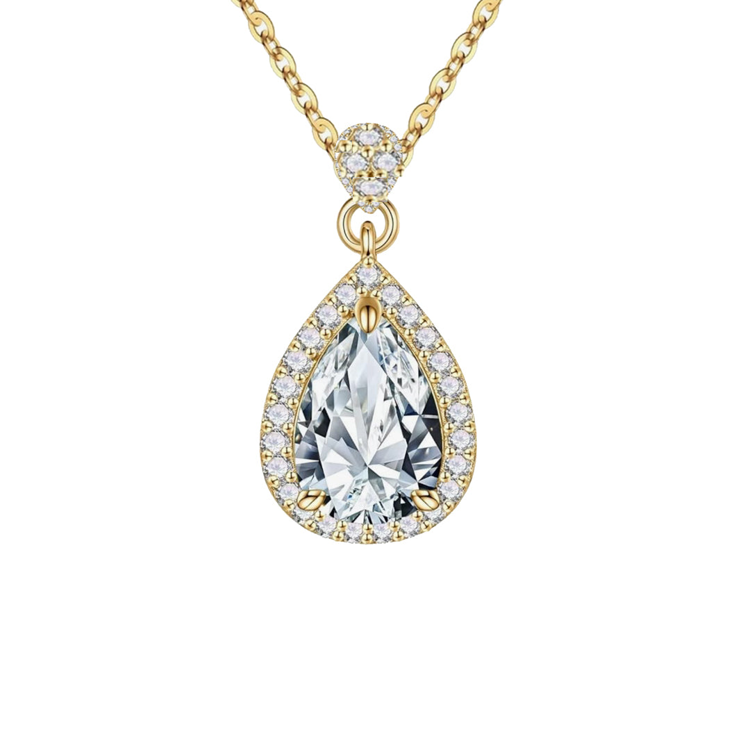 HEIRLOOM. Gold Crystal Teardrop Necklace