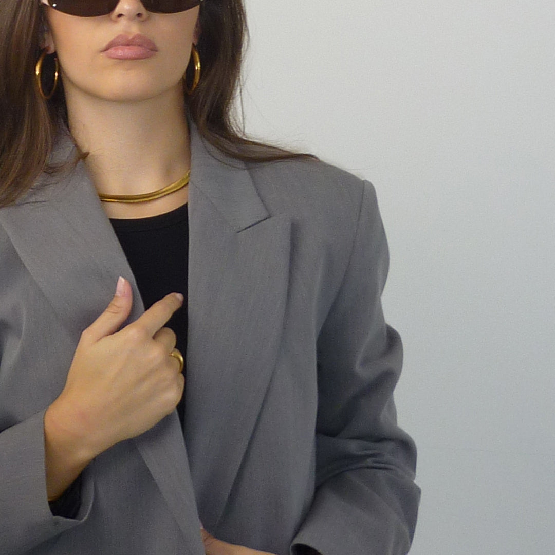 OFF DUTY. Gold Large Classic Hoop Earrings