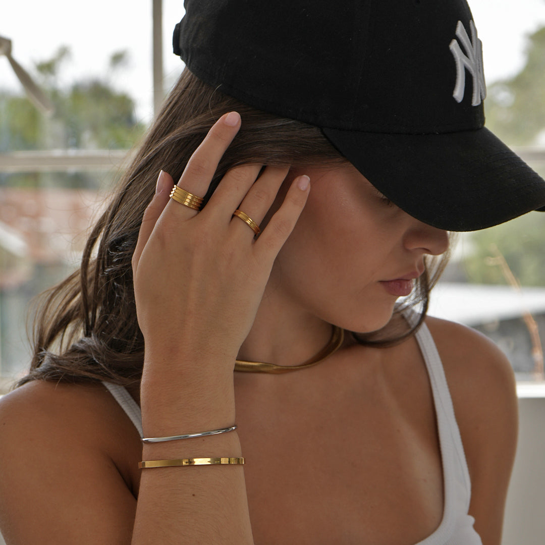 PROJECT. 2 Piece Gold Stacking Bracelet Set