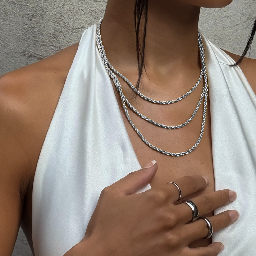 TRILOGY. 3 x Silver Stacking Ring Set