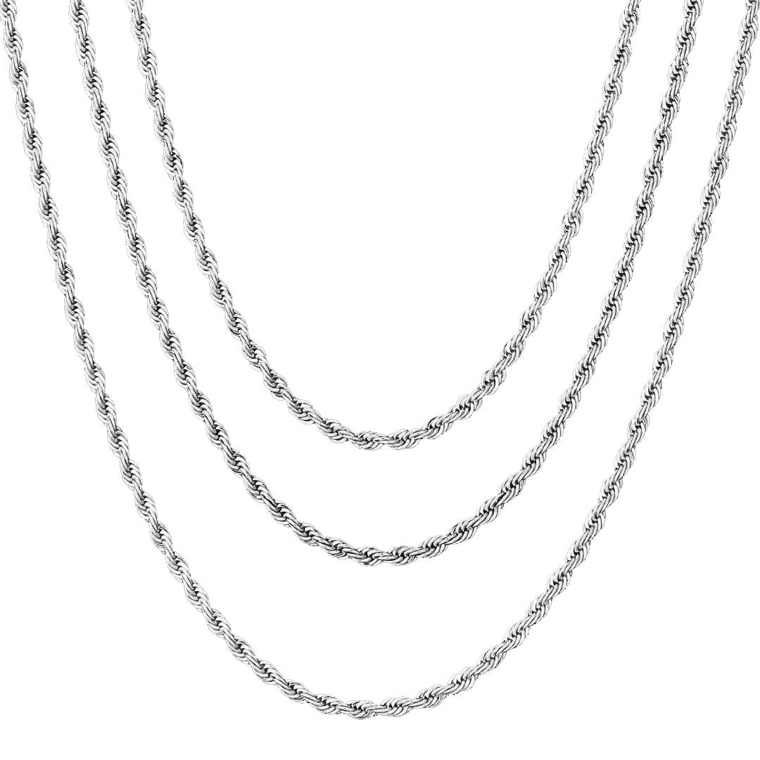 LOURDES. Silver Rope Necklace
