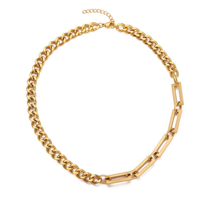LUXOR. Gold Link Chain Statement Necklace