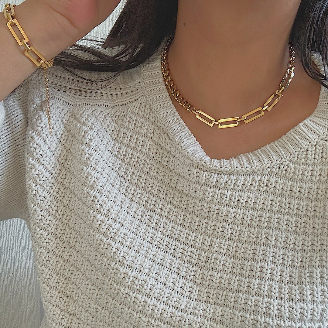 LUXOR. Gold Link Chain Bracelet