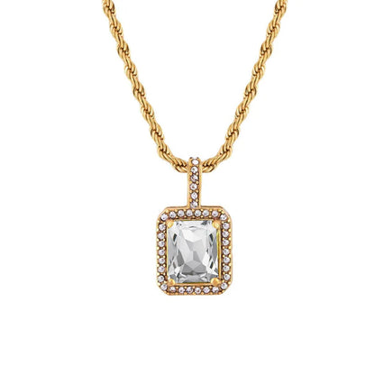 MILLION. Clear Crystal Necklace IMPERFECT