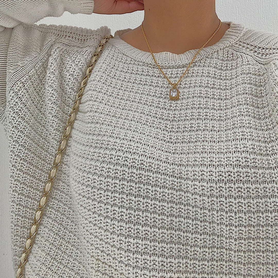 MILLION. Clear Crystal Necklace