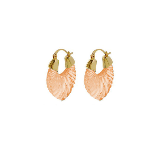 MISH MISH. Pastel Orange Shell Earrings