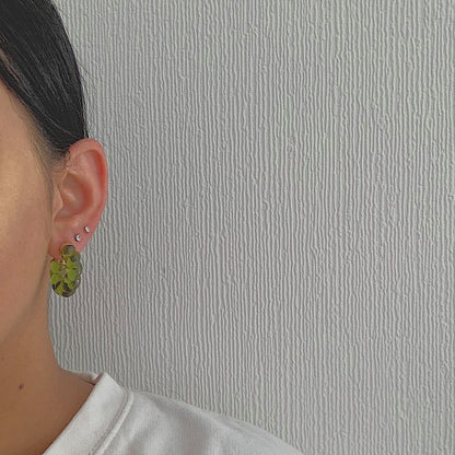 3 x Twist Hoop Earrings Set