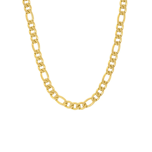 MOZART XL. Chunky Gold Figaro Chain Necklace