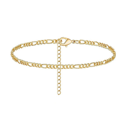 MOZART. Gold Figaro Chain Bracelet