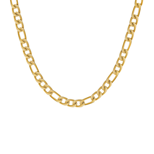 MOZART XL. Chunky Gold Figaro Chain Necklace
