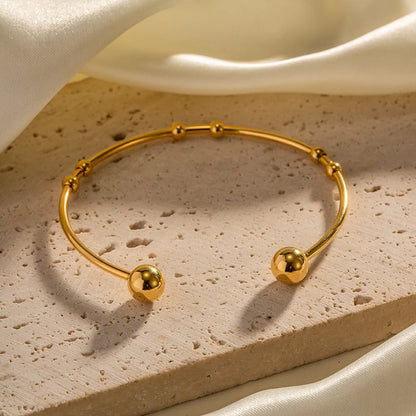 OXFORD. Gold Ball Cuff Bangle