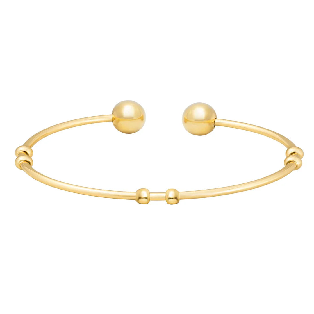 OXFORD. Gold Ball Cuff Bangle