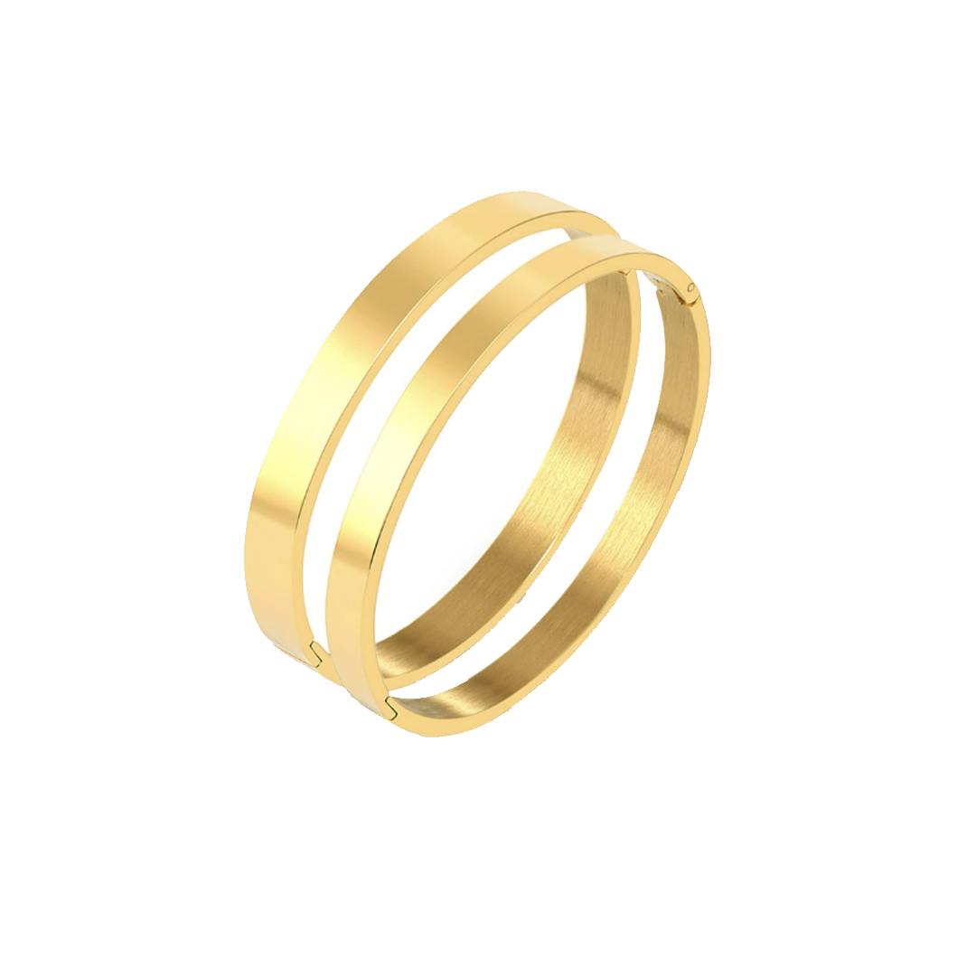 PROJECT. 2 Piece Gold Stacking Bracelet Set
