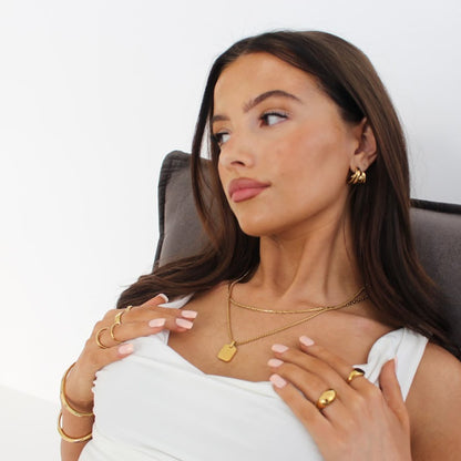 RAPTURE. Gold Wrap Cuff Hoop Earrings