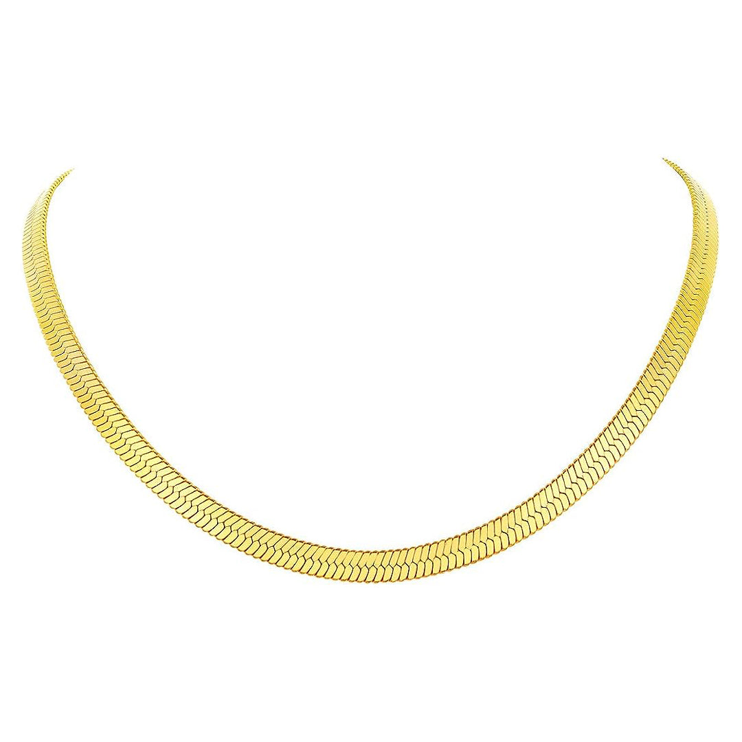 SERPENTINE ORO. Gold Snake Chain Necklace