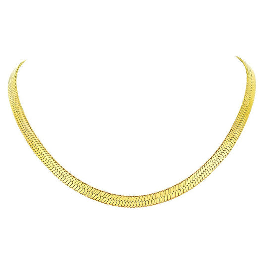 SERPENTINE ORO. Gold Snake Chain Necklace