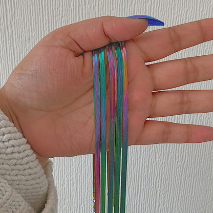 SERPENTINE RHYTHM. Rainbow Snake Chain Necklace IMPERFECT
