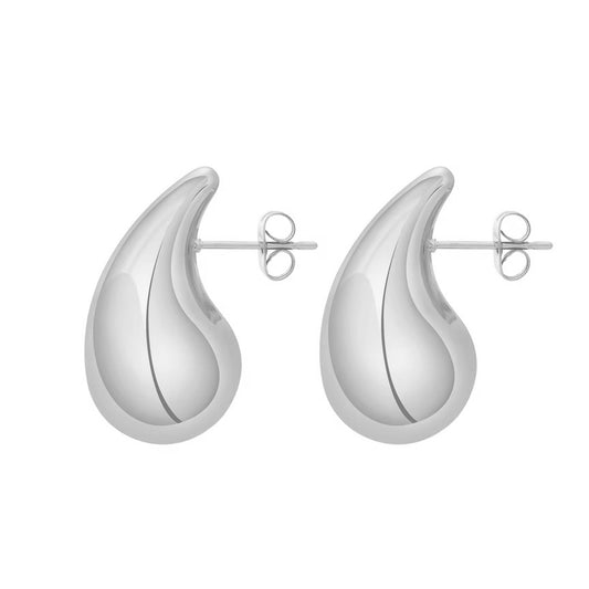 TEGA. Silver Teardrop Earrings IMPERFECT