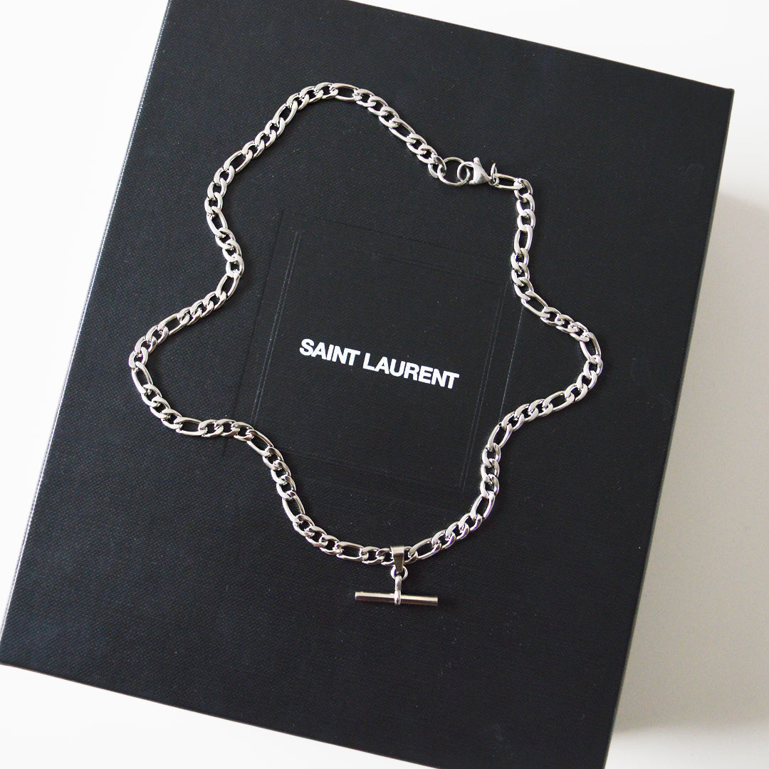 TRIDENT. Silver T Bar Necklace IMPERFECT