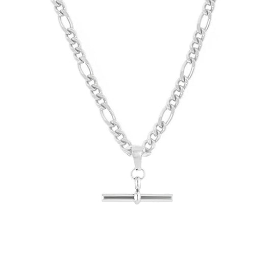 TRIDENT. Silver T Bar Necklace IMPERFECT