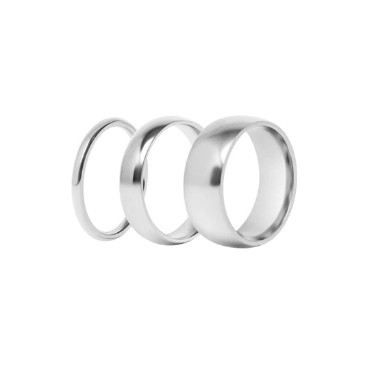 TRILOGY. 3 x Silver Stack Ring Set