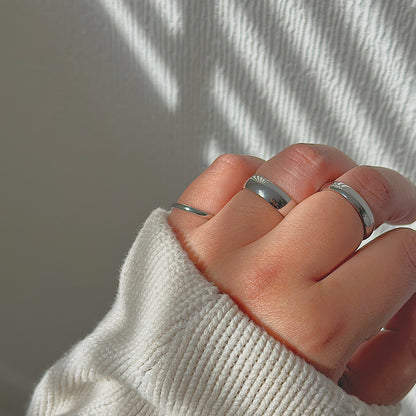 TRILOGY. 3 x Silver Stack Ring Set