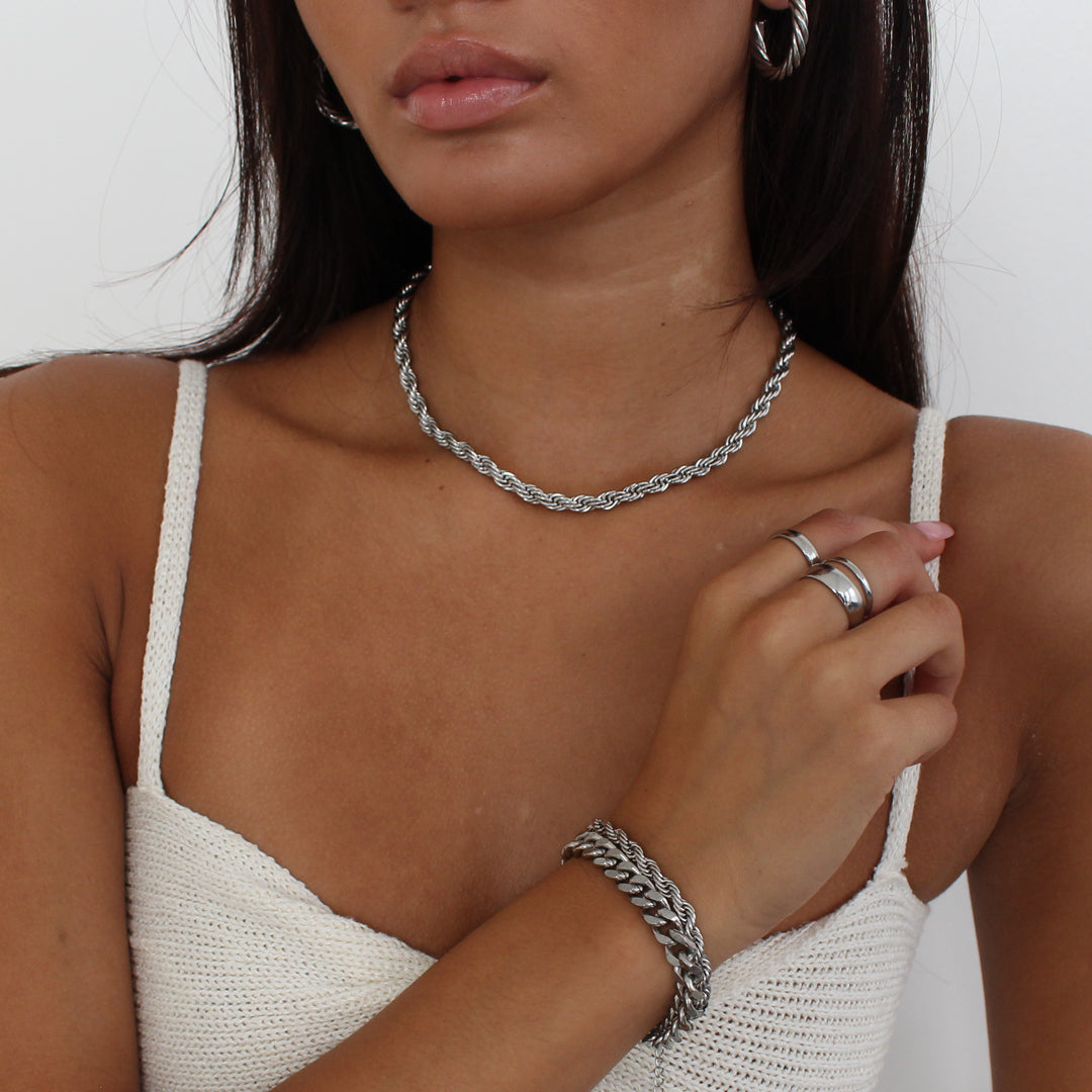 TRILOGY. 3 x Silver Stack Ring Set