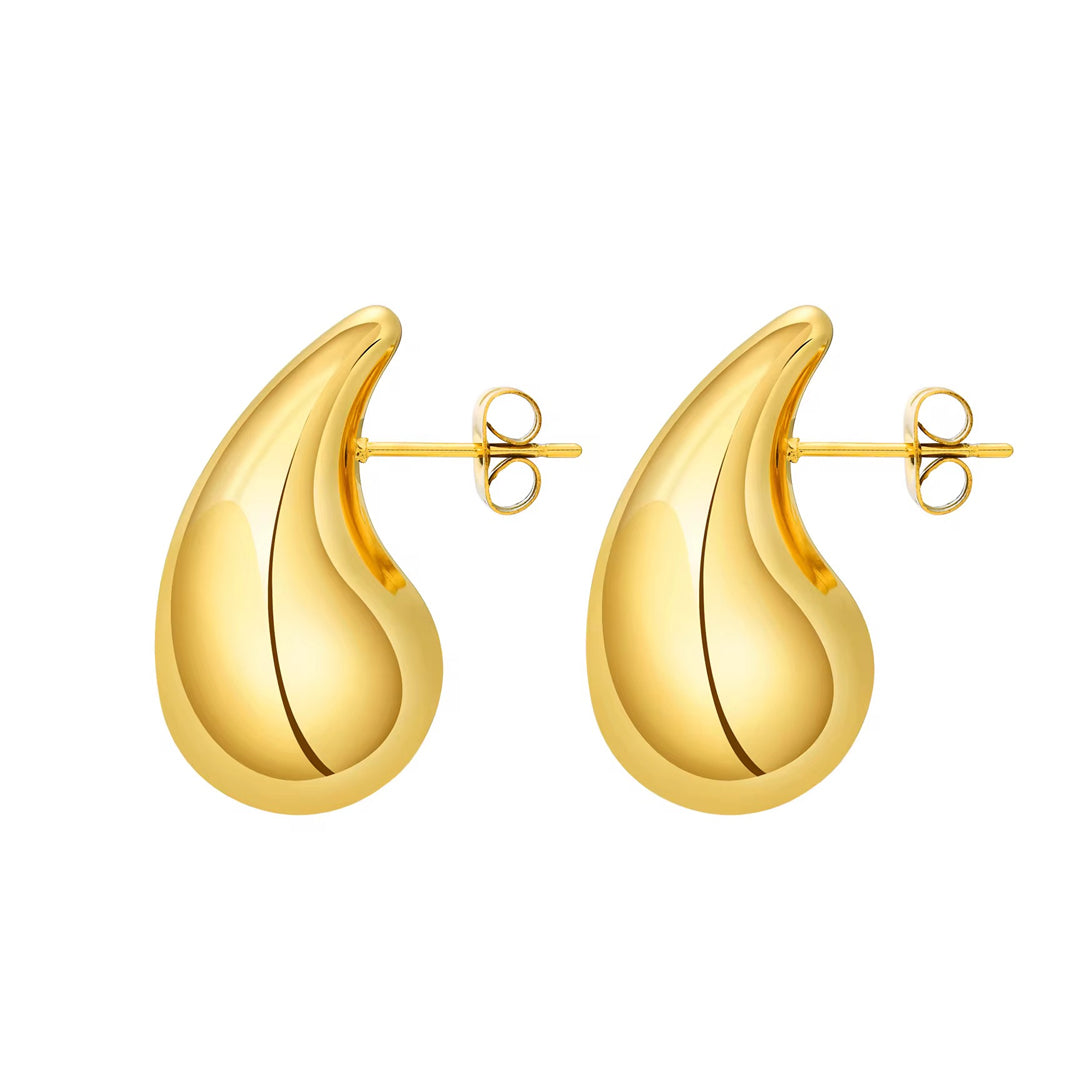 VENETA. Gold Teardrop Earrings
