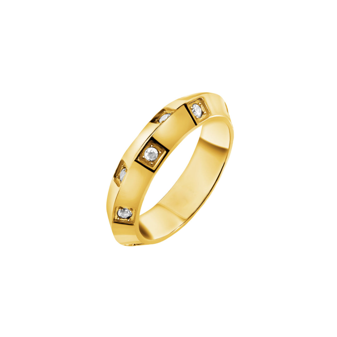 VICEROY. Gold Crystal Geometric Ring