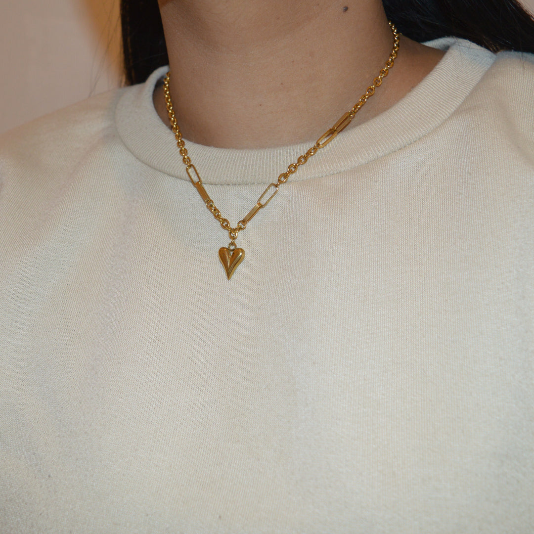 ROMEO. Gold Heart Necklace