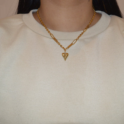 ROMEO. Gold Heart Necklace