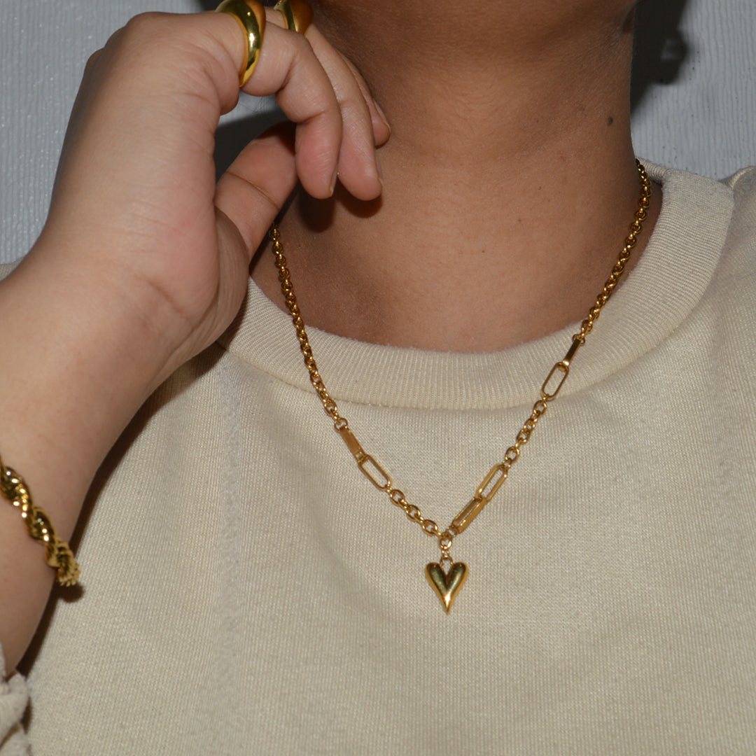 ROMEO. Gold Heart Necklace