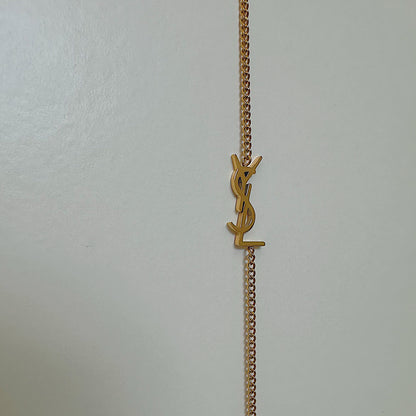 YSL MONOGRAM. Reworked Gold Pendant Bracelet