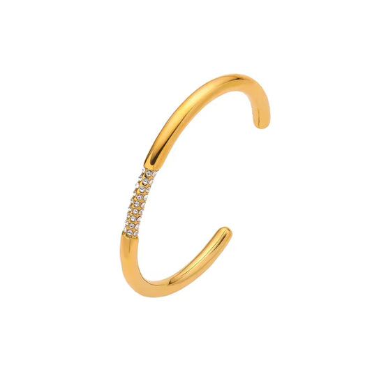 CRYSTAUX. Gold Crystal Bangle