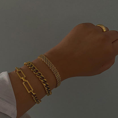 LUXOR. Gold Link Chain Bracelet